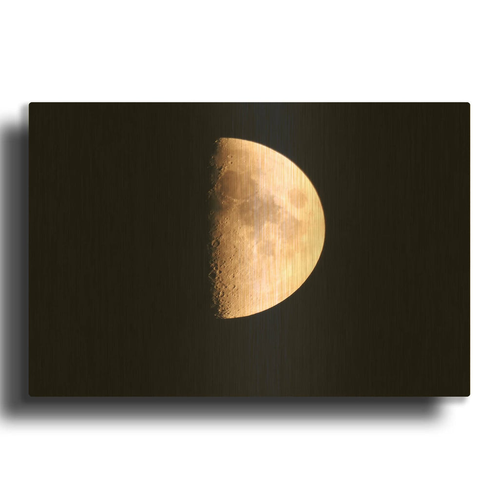 'Half Moon' By Dante Plata Gold Metal Wall Art