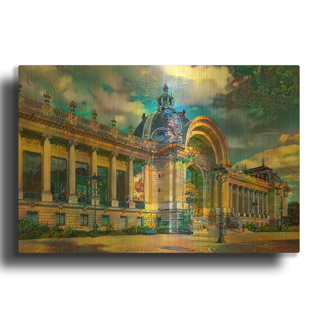 'France Paris Petite Palais' By Pedro Gavidia Gold Metal Wall Art