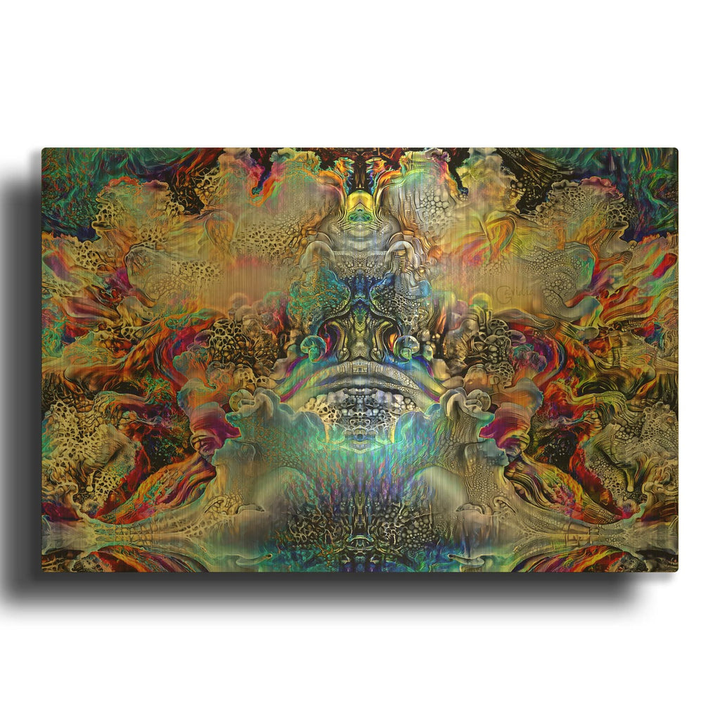 'Oceanic Creatures' By Pedro Gavidia Gold Metal Wall Art