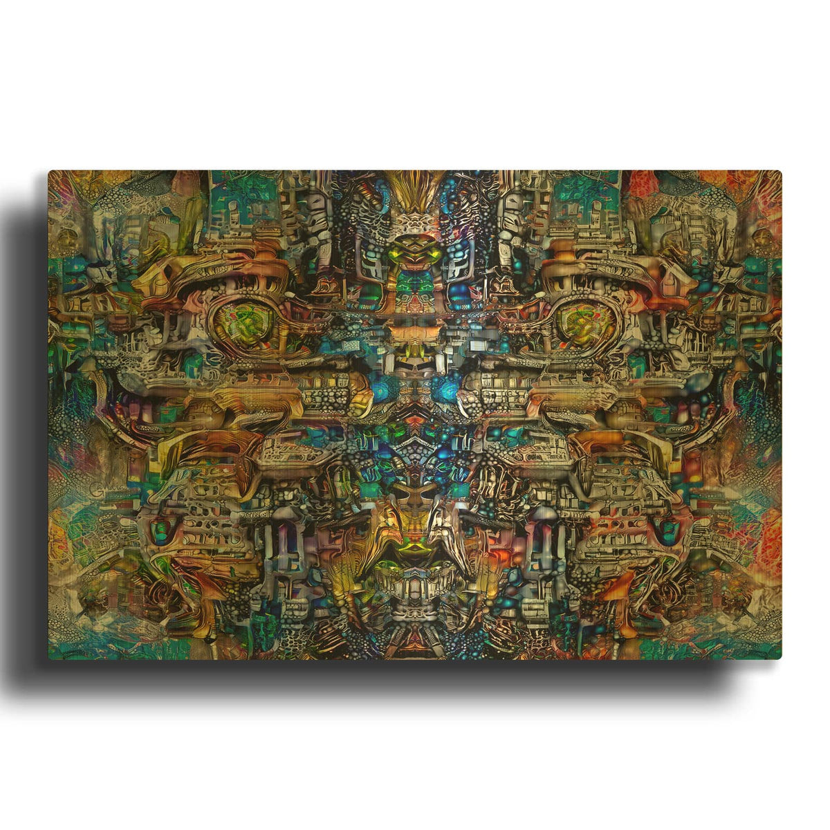 'The Enclosure Of The Eagles' By Pedro Gavidia Gold Metal Wall Art