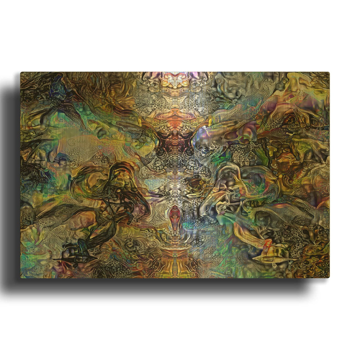 'The Imagineer' By Pedro Gavidia Gold Metal Wall Art