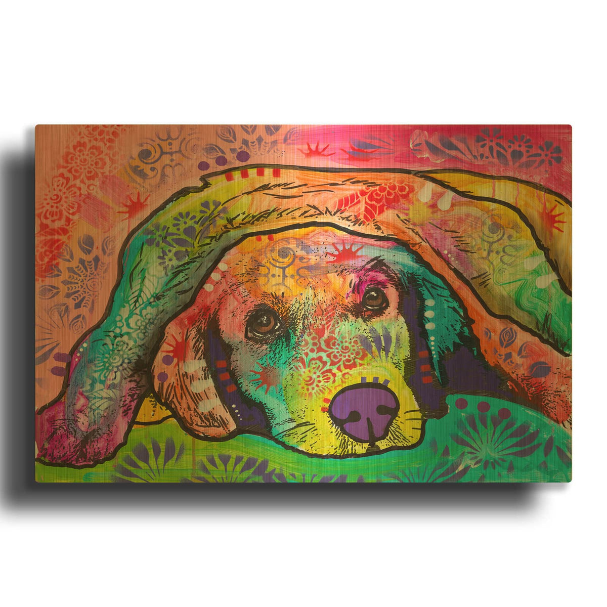 'Is It Snuggle Time Yet' By Dean Russo Gold Metal Wall Art