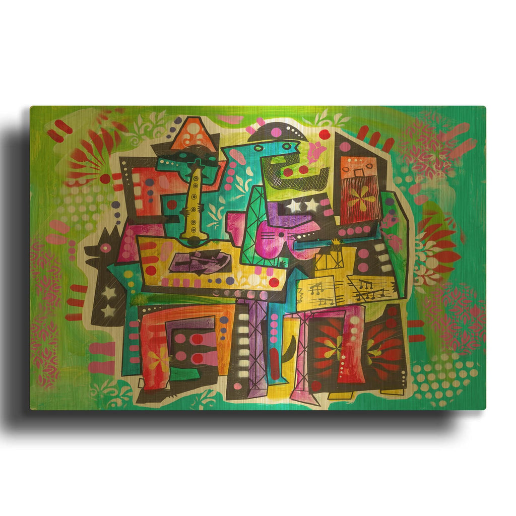 'Picasoesque' By Dean Russo Gold Metal Wall Art