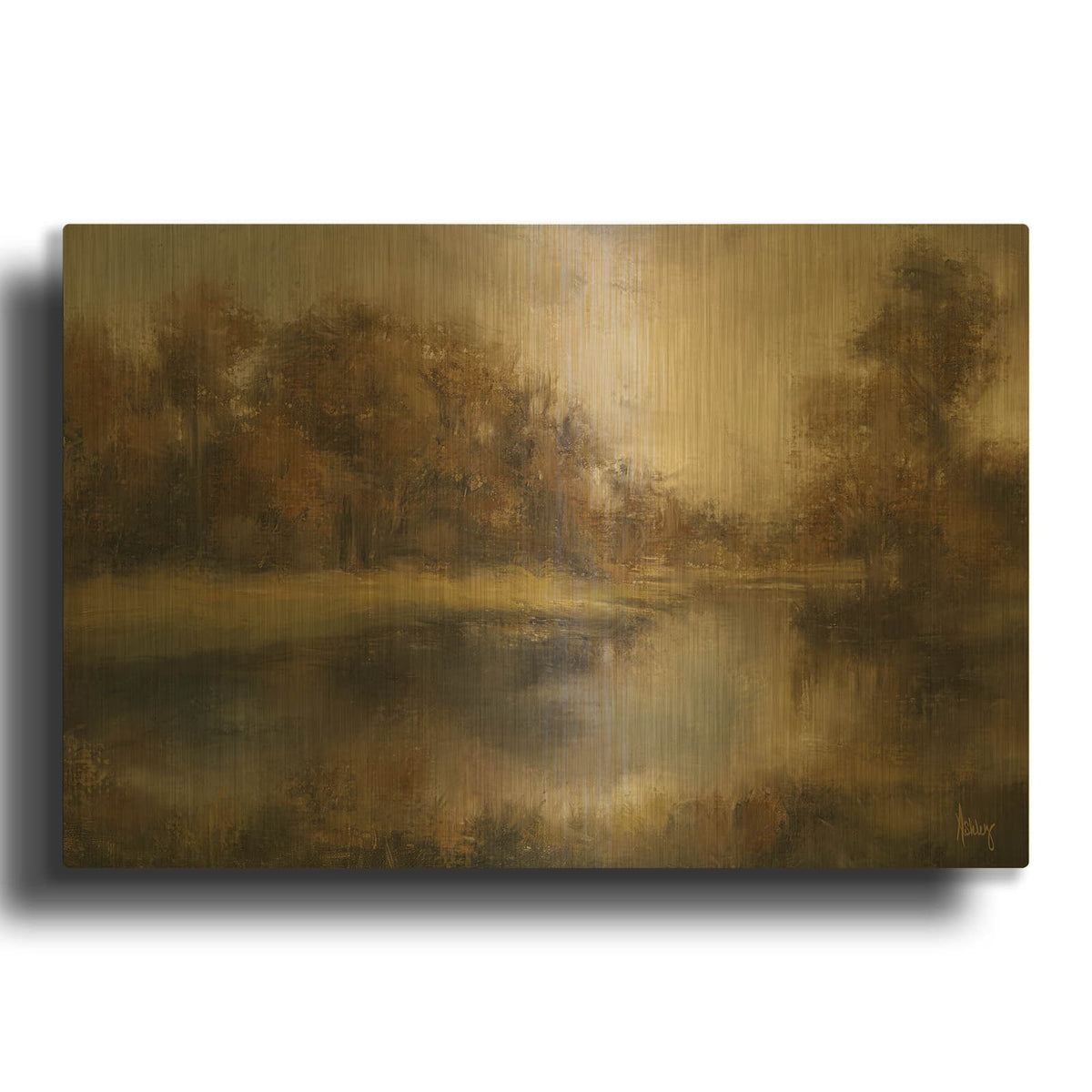 'Autumn Afternoon' By Ashley Bradley Gold Metal Wall Art