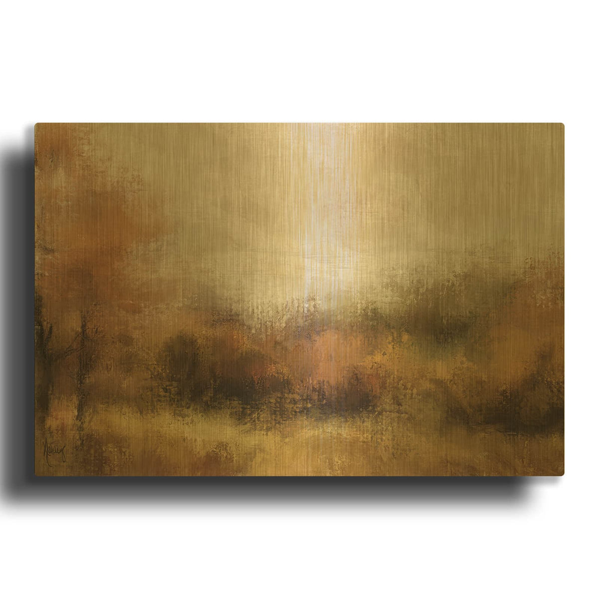'Autumn Haze' By Ashley Bradley Gold Metal Wall Art