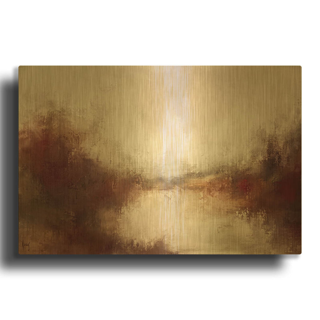 'Autumn In Aubergine' By Ashley Bradley Gold Metal Wall Art