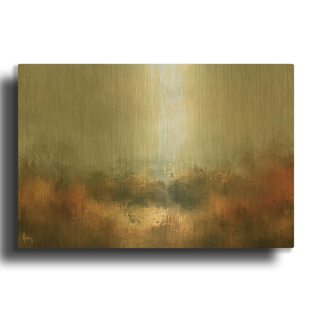 'Changing Leaves' By Ashley Bradley Gold Metal Wall Art