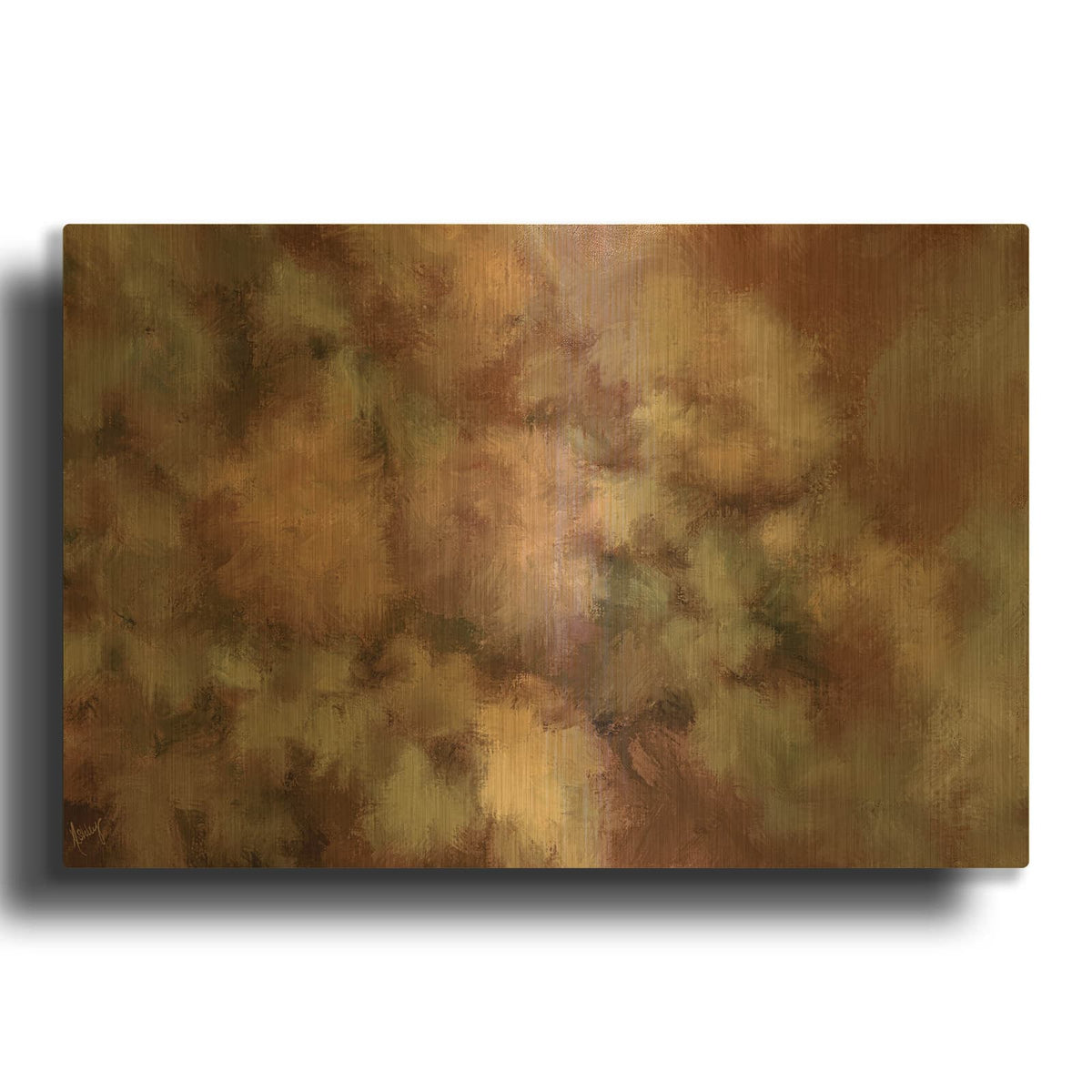'Fall Floret 1' By Ashley Bradley Gold Metal Wall Art