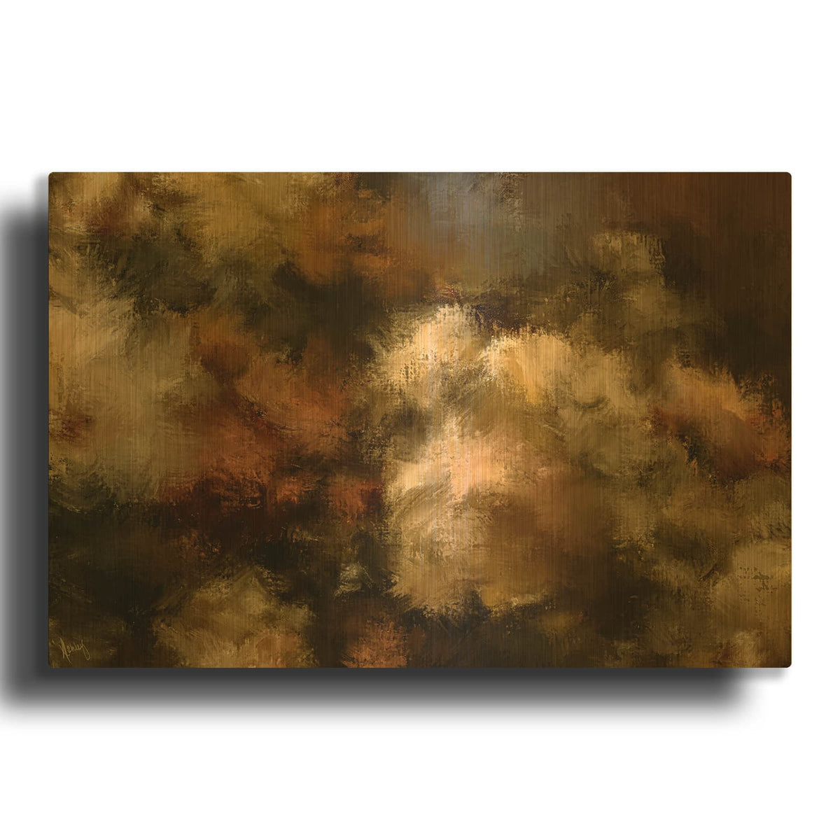 'Fall Floret 2' By Ashley Bradley Gold Metal Wall Art
