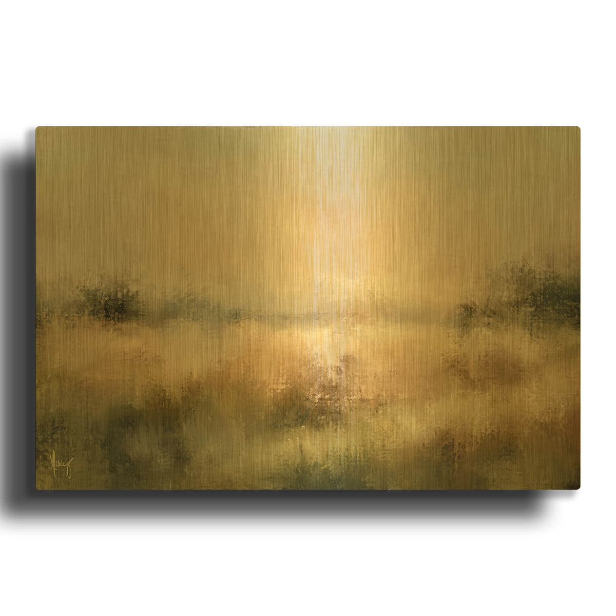 'Hues Of Autumn' By Ashley Bradley Gold Metal Wall Art
