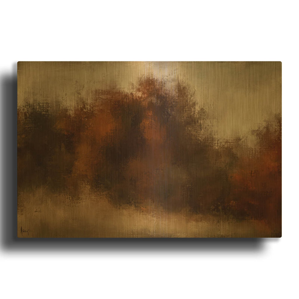 'Moody Autumn' By Ashley Bradley Gold Metal Wall Art