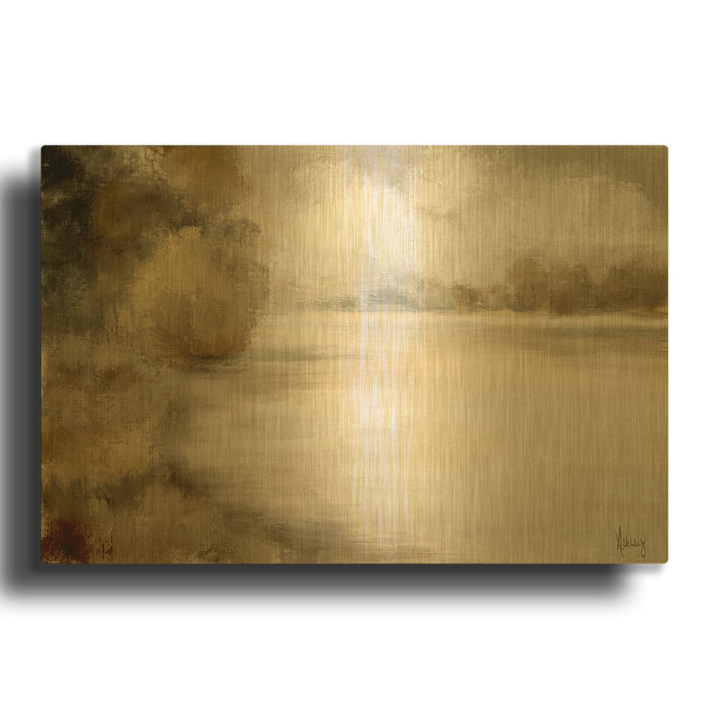'Tranquil Waters' By Ashley Bradley Gold Metal Wall Art