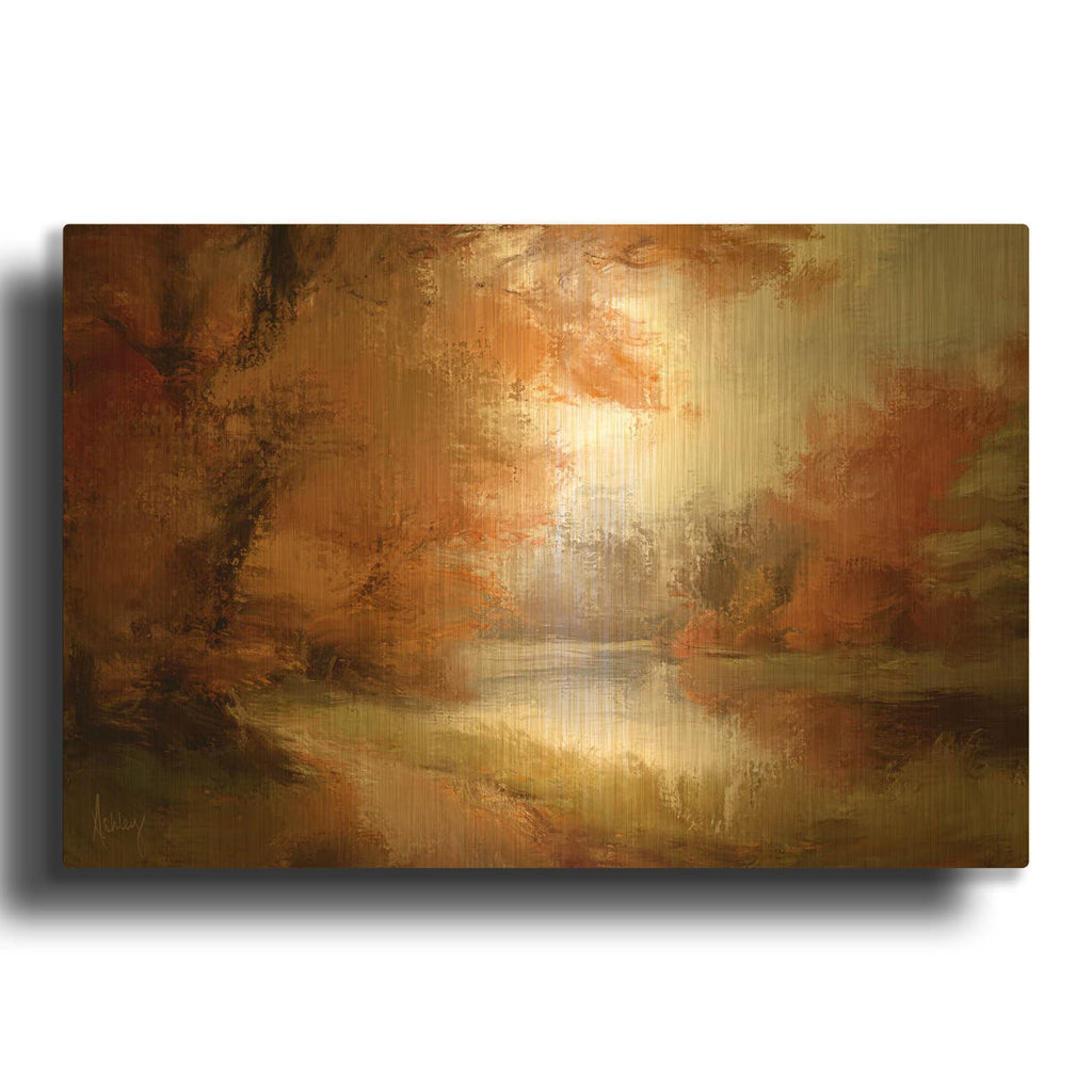 'Walk In The Park' By Ashley Bradley Gold Metal Wall Art