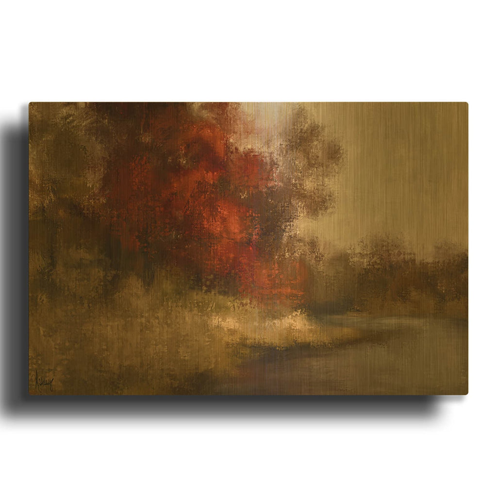 'Whispers of Fall' By Ashley Bradley Gold Metal Wall Art
