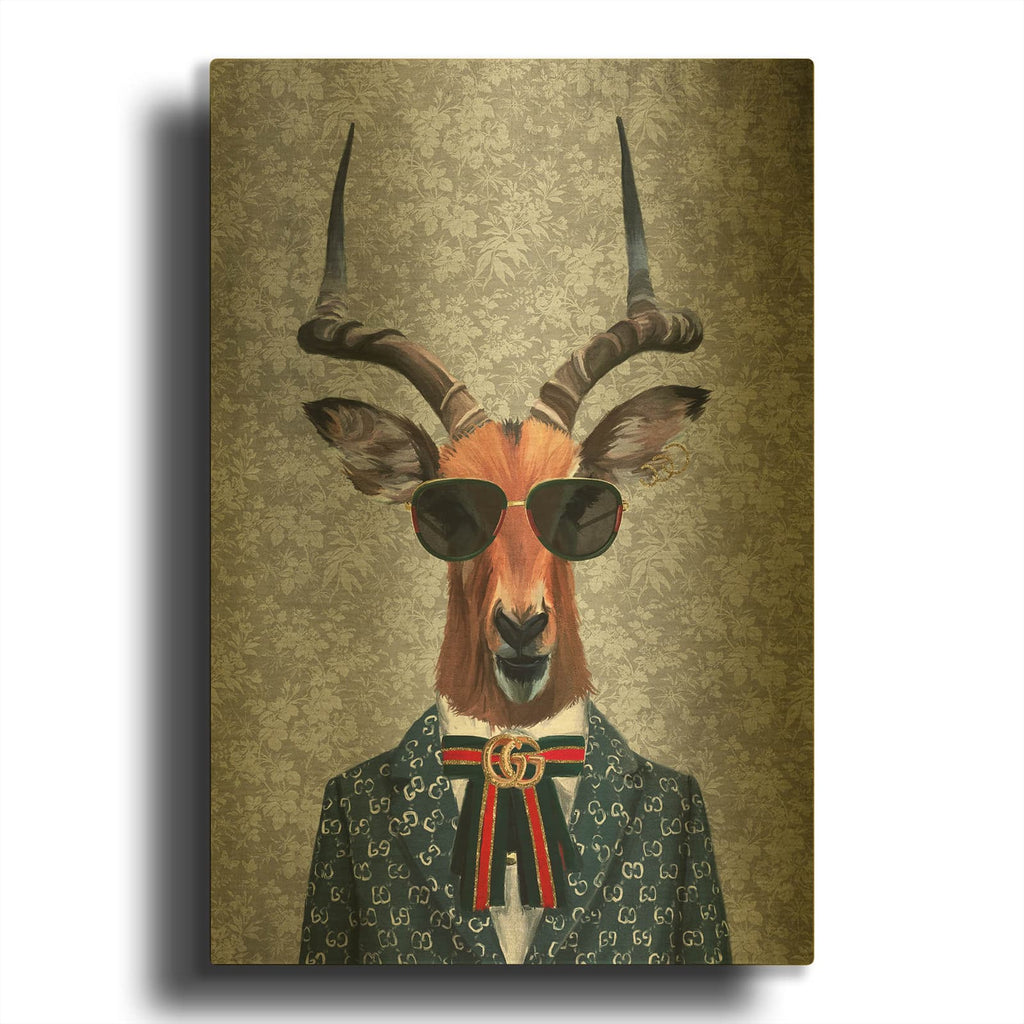 'Antelope' By Svetlana Aleynikova Gold Metal Wall Art