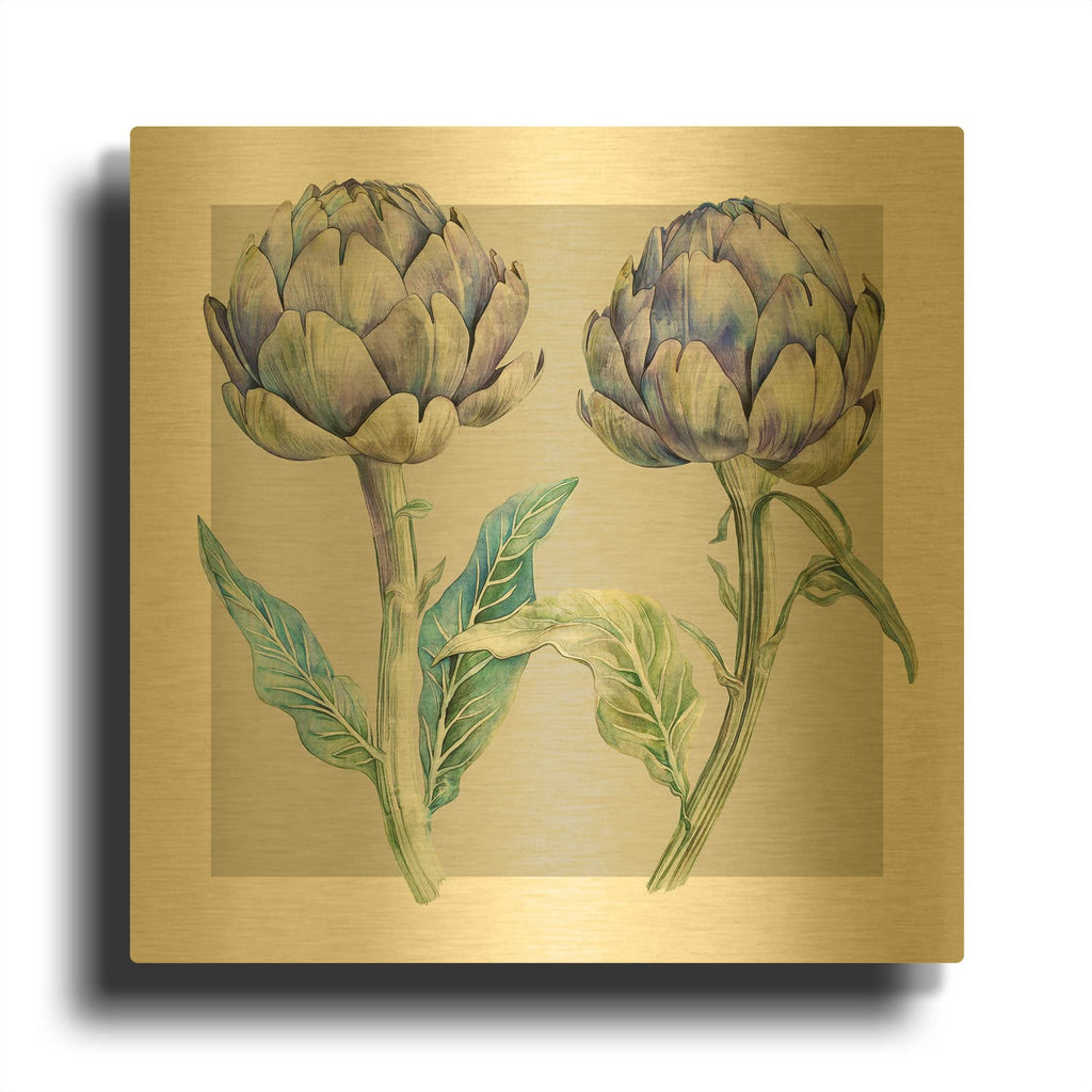 'Artichokes' By Svetlana Aleynikova Gold Metal Wall Art