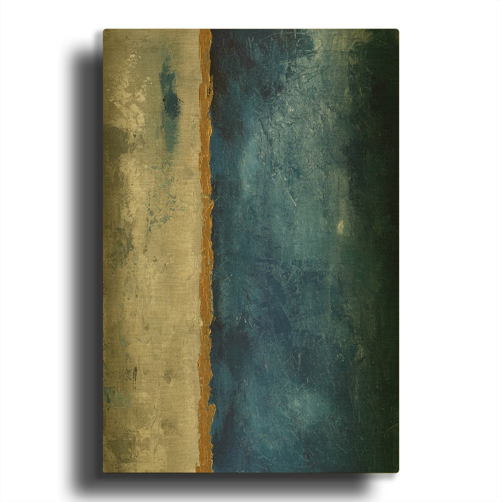 'Beach Port' By Svetlana Aleynikova Gold Metal Wall Art