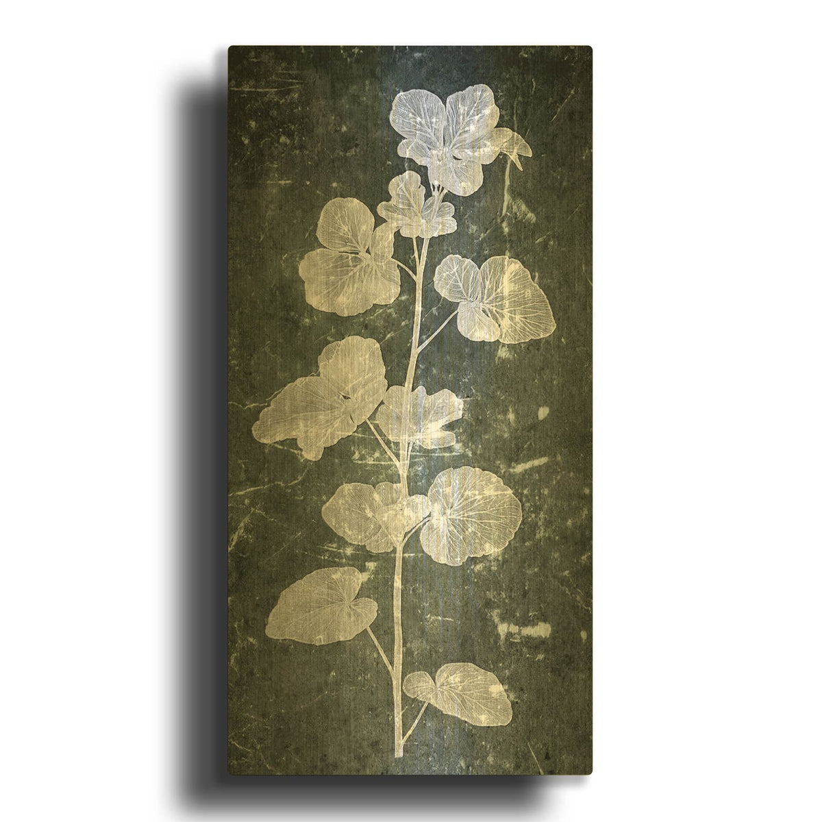 'Botanical Inversion' By Svetlana Aleynikova Gold Metal Wall Art