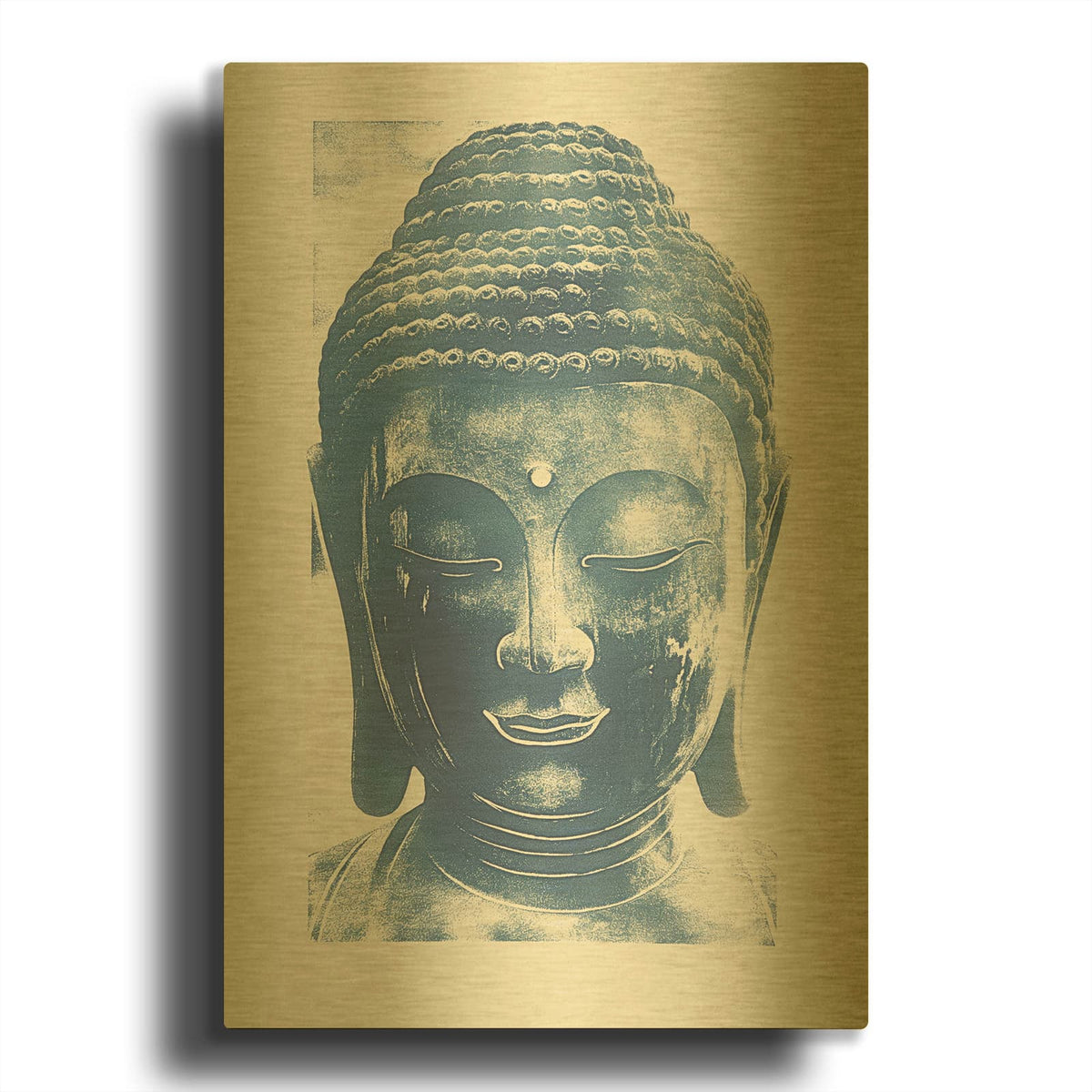'Buddha S Calm' By Svetlana Aleynikova Gold Metal Wall Art
