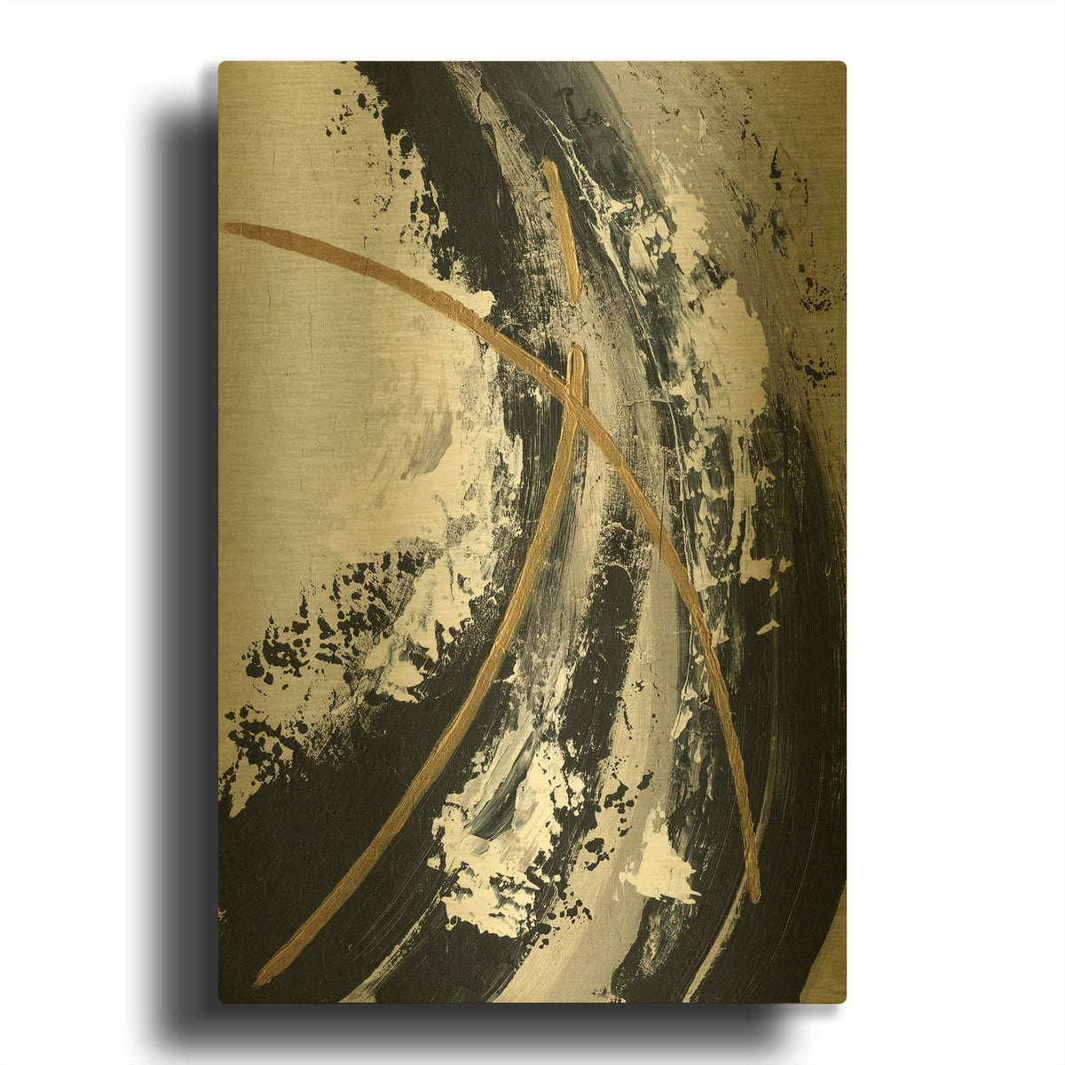'Circulation' By Svetlana Aleynikova Gold Metal Wall Art