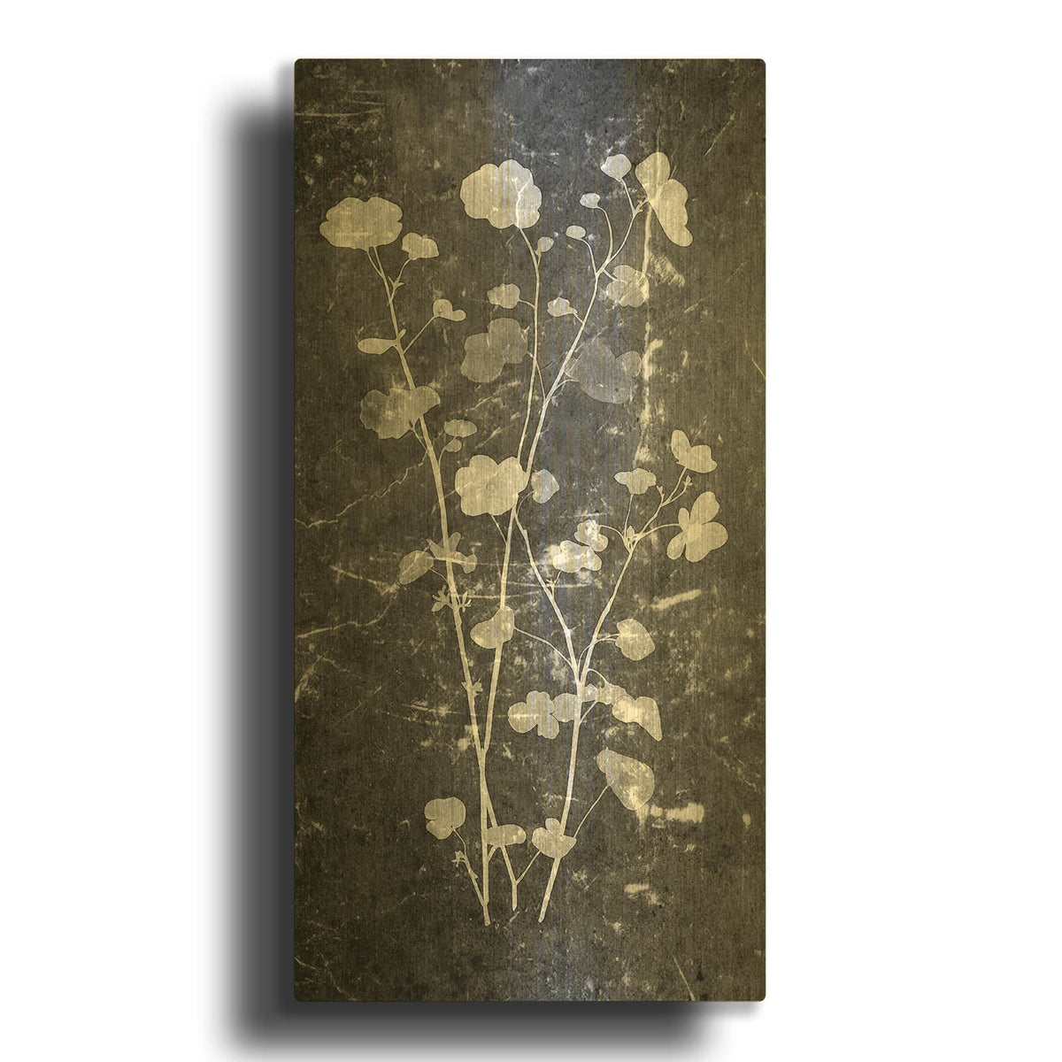 'Floral Inversion' By Svetlana Aleynikova Gold Metal Wall Art