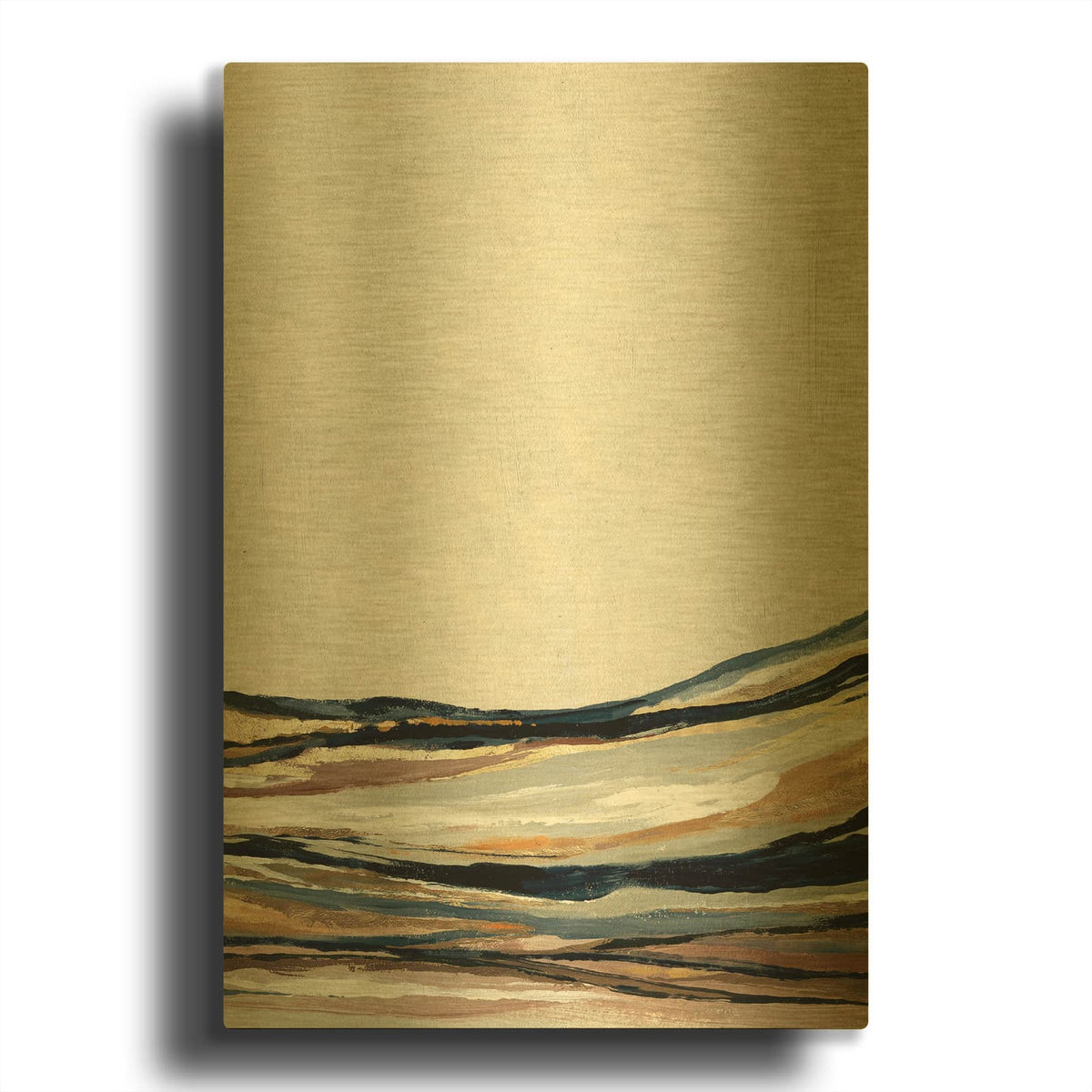 'Golden Hills' By Svetlana Aleynikova Gold Metal Wall Art