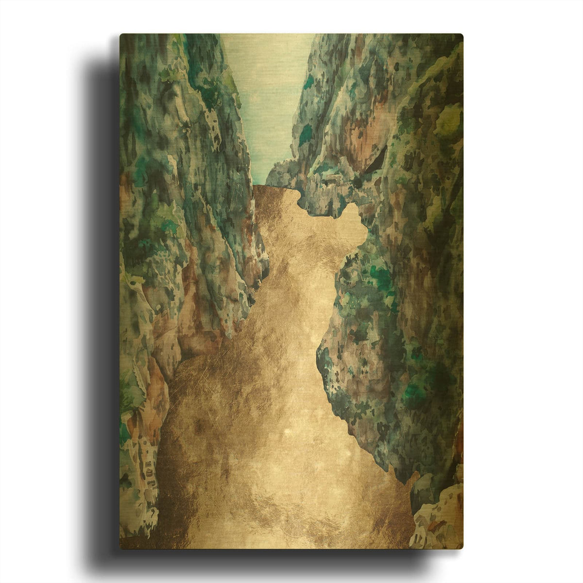 'Golden Horizon' By Svetlana Aleynikova Gold Metal Wall Art