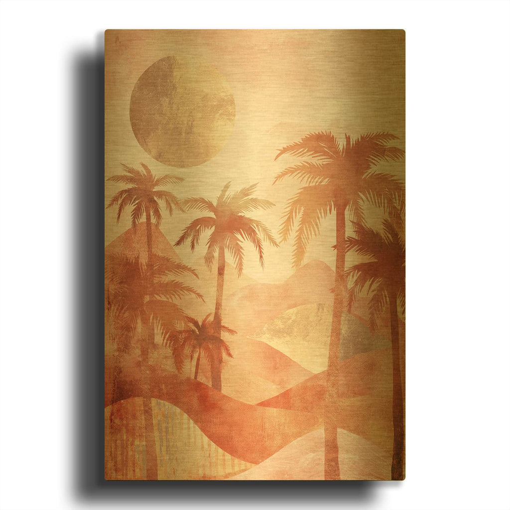 'Golden Oasis' By Svetlana Aleynikova Gold Metal Wall Art