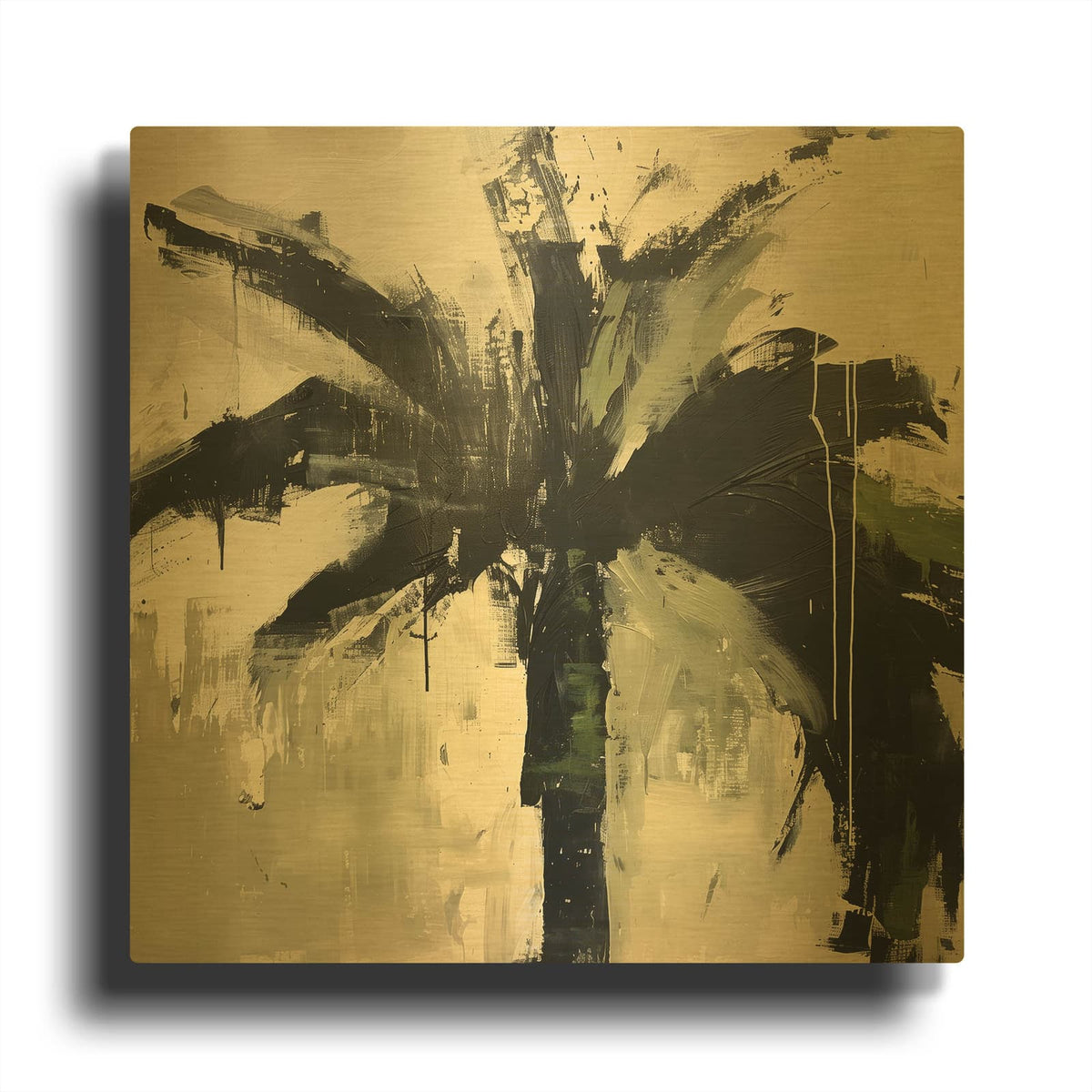 'Palm' By Svetlana Aleynikova Gold Metal Wall Art