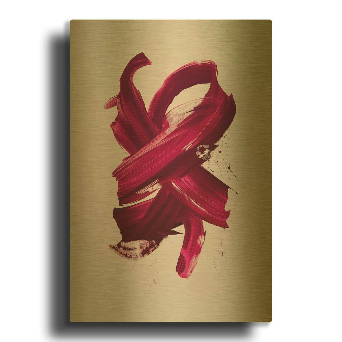'Pink Knot' By Svetlana Aleynikova Gold Metal Wall Art