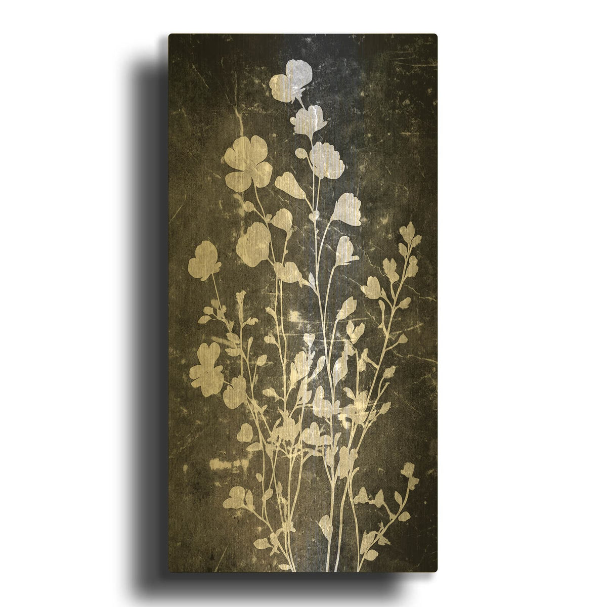 'Plants Inversion' By Svetlana Aleynikova Gold Metal Wall Art