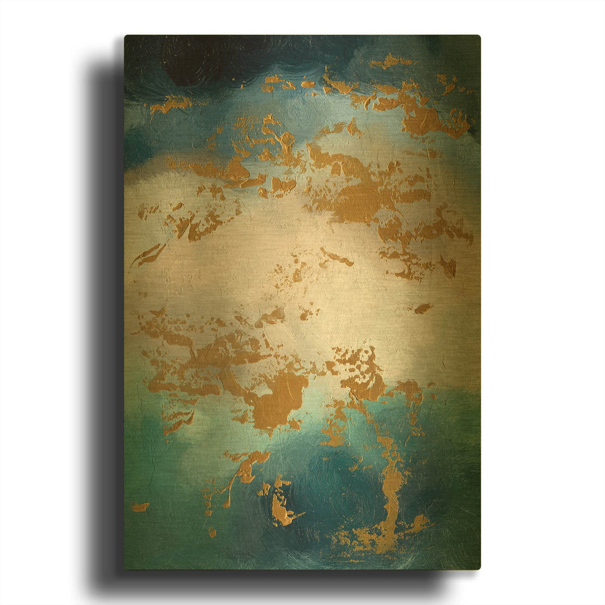 'Reefs' By Svetlana Aleynikova Gold Metal Wall Art