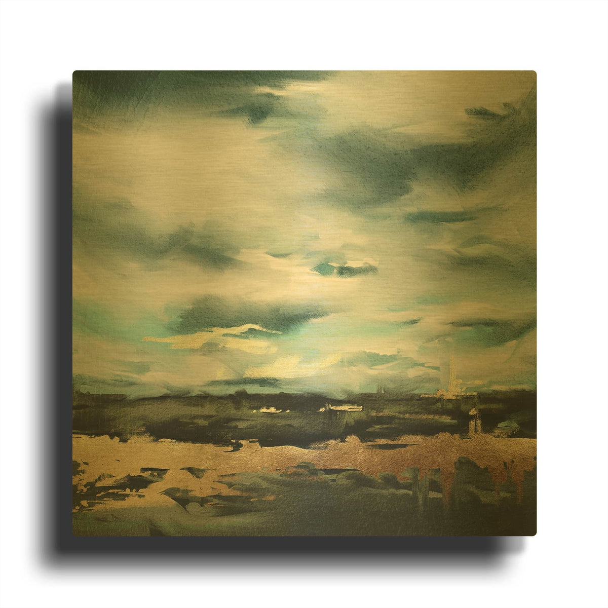 'River Don' By Svetlana Aleynikova Gold Metal Wall Art