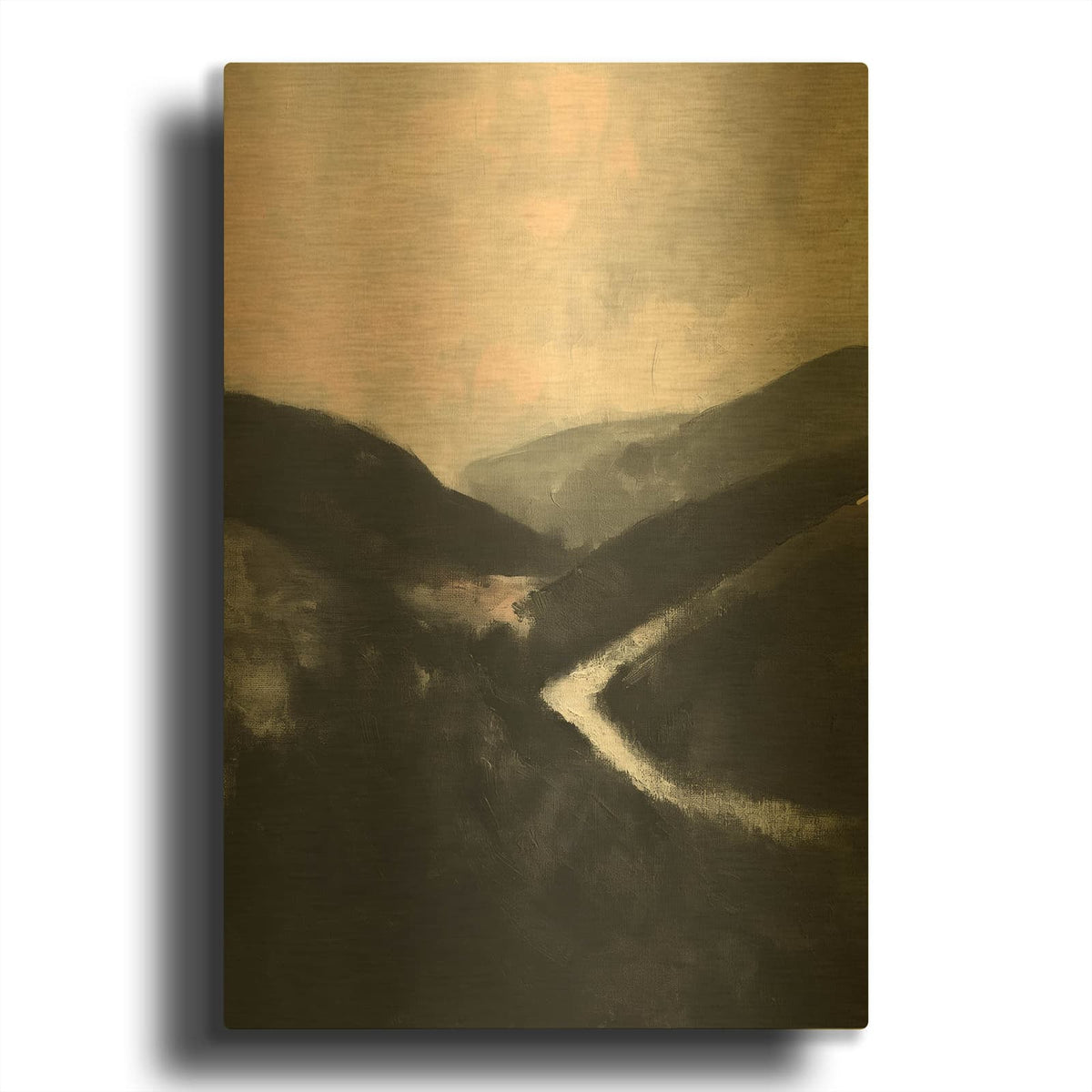 'River Of The Wild' By Svetlana Aleynikova Gold Metal Wall Art
