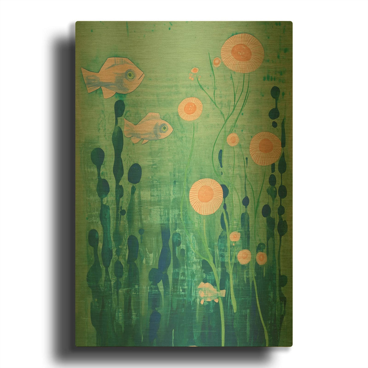 'Sea Bed' By Svetlana Aleynikova Gold Metal Wall Art