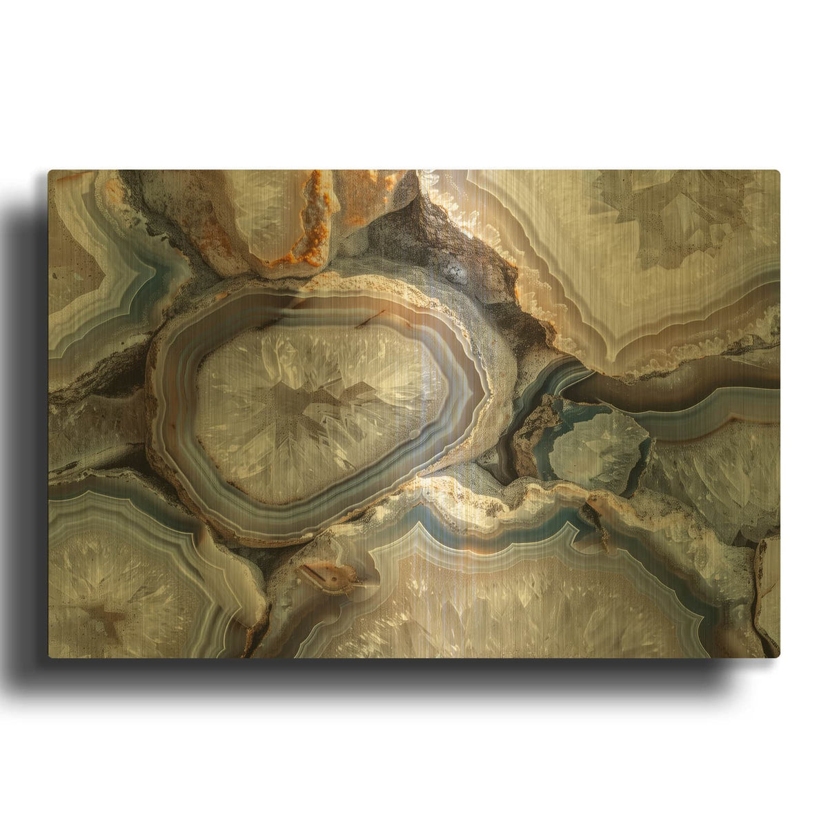 'Shine Of White Quartz' By Svetlana Aleynikova Gold Metal Wall Art