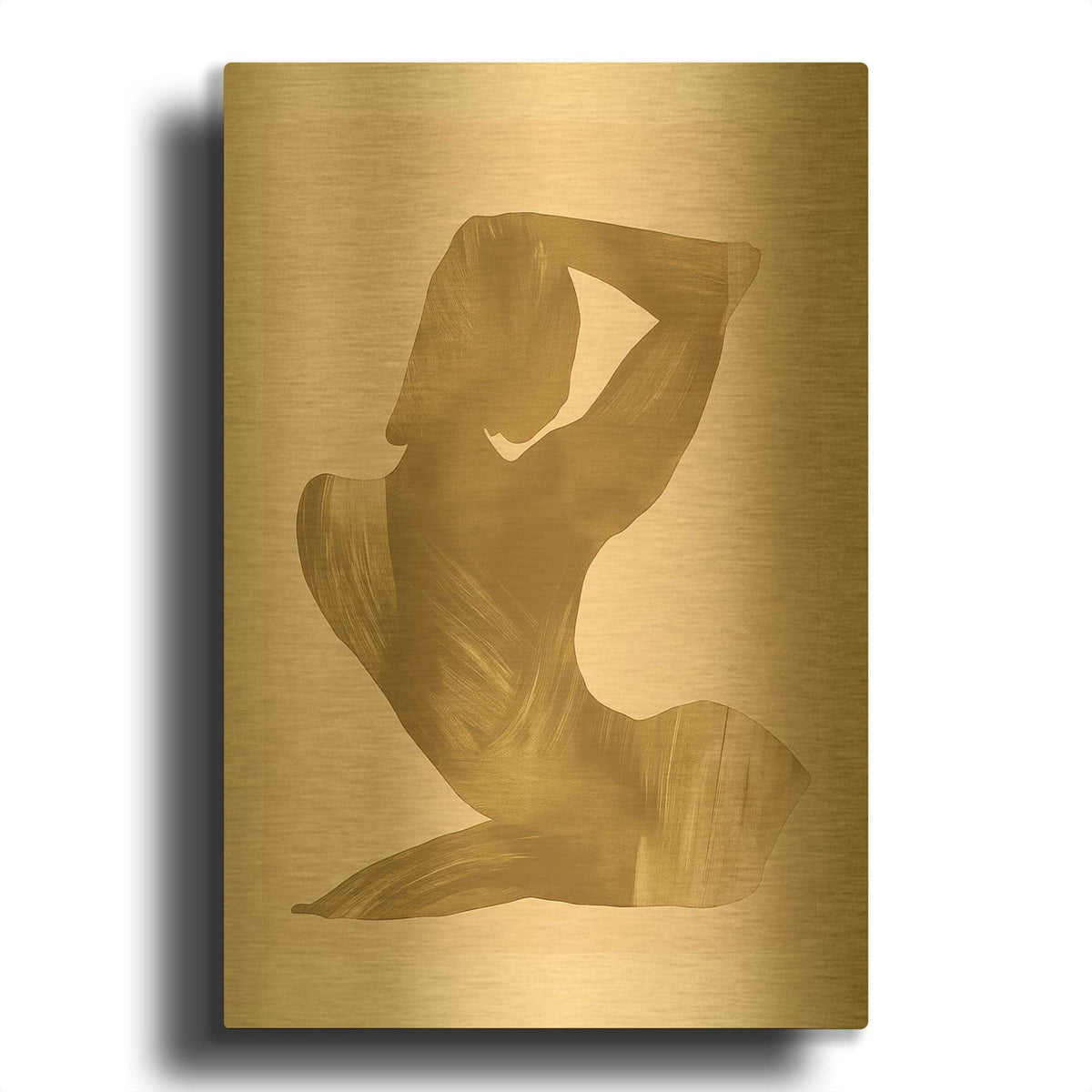 'Silhouette Expression' By Svetlana Aleynikova Gold Metal Wall Art