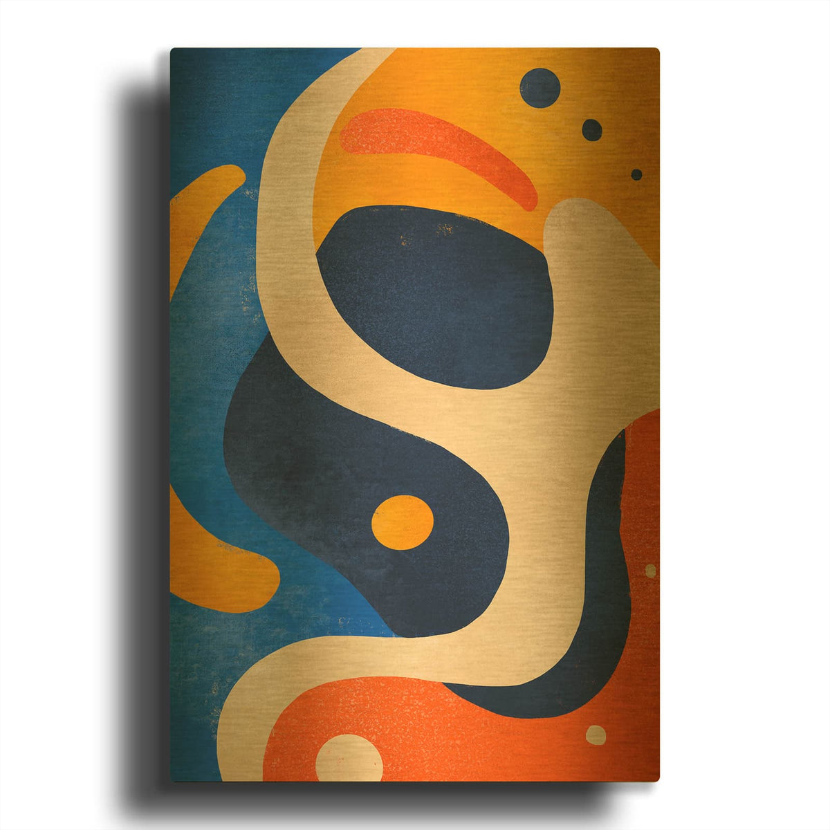 'Soft Abstraction' By Svetlana Aleynikova Gold Metal Wall Art