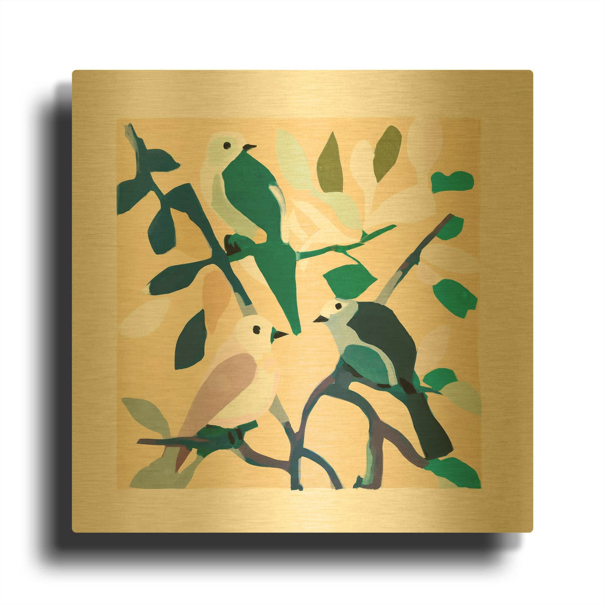 'Spring Melody' By Svetlana Aleynikova Gold Metal Wall Art