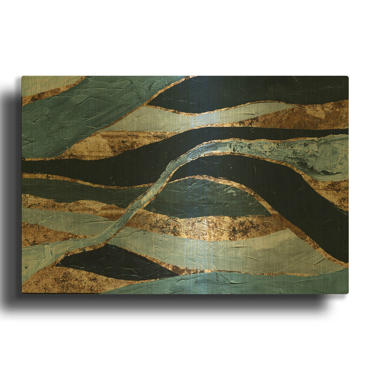 'Stone Mosaic' By Svetlana Aleynikova Gold Metal Wall Art