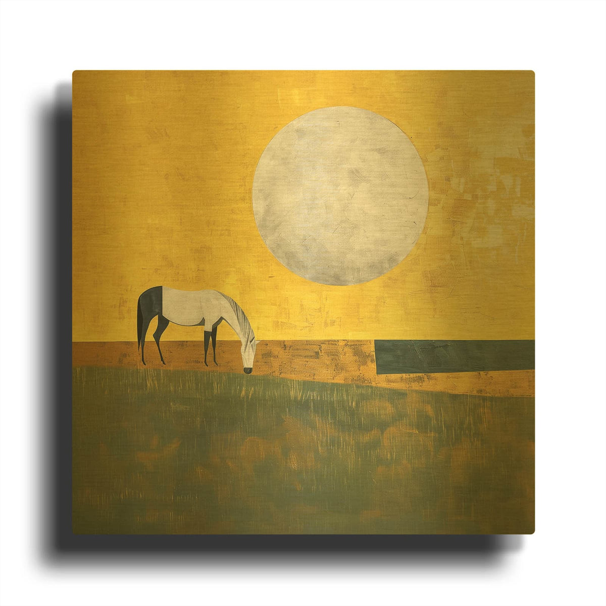 'Sunrise Pasture' By Svetlana Aleynikova Gold Metal Wall Art