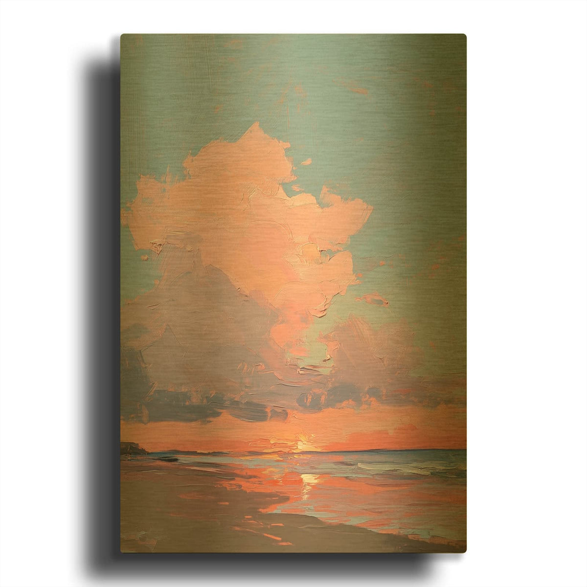 'Sunset In Pink' By Svetlana Aleynikova Gold Metal Wall Art