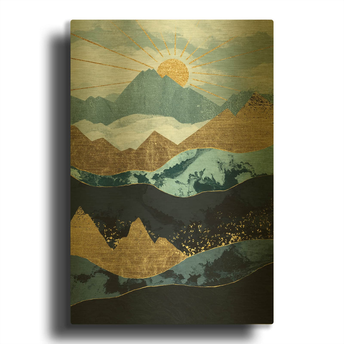 'Sunup' By Svetlana Aleynikova Gold Metal Wall Art
