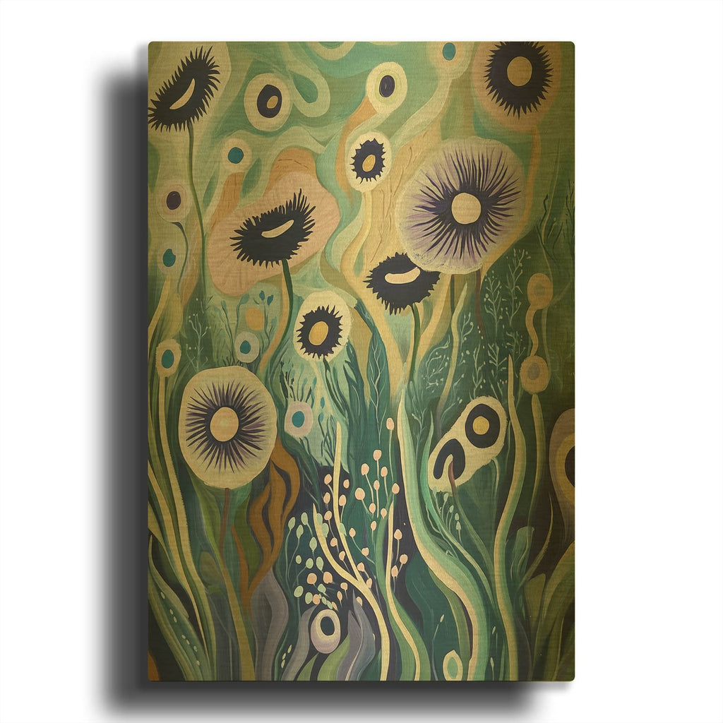 'Surreal Seabed' By Svetlana Aleynikova Gold Metal Wall Art