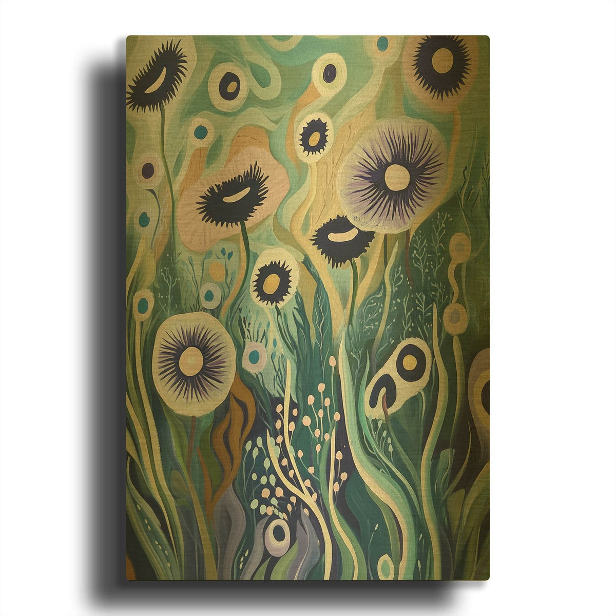 'Surreal Seabed' By Svetlana Aleynikova Gold Metal Wall Art