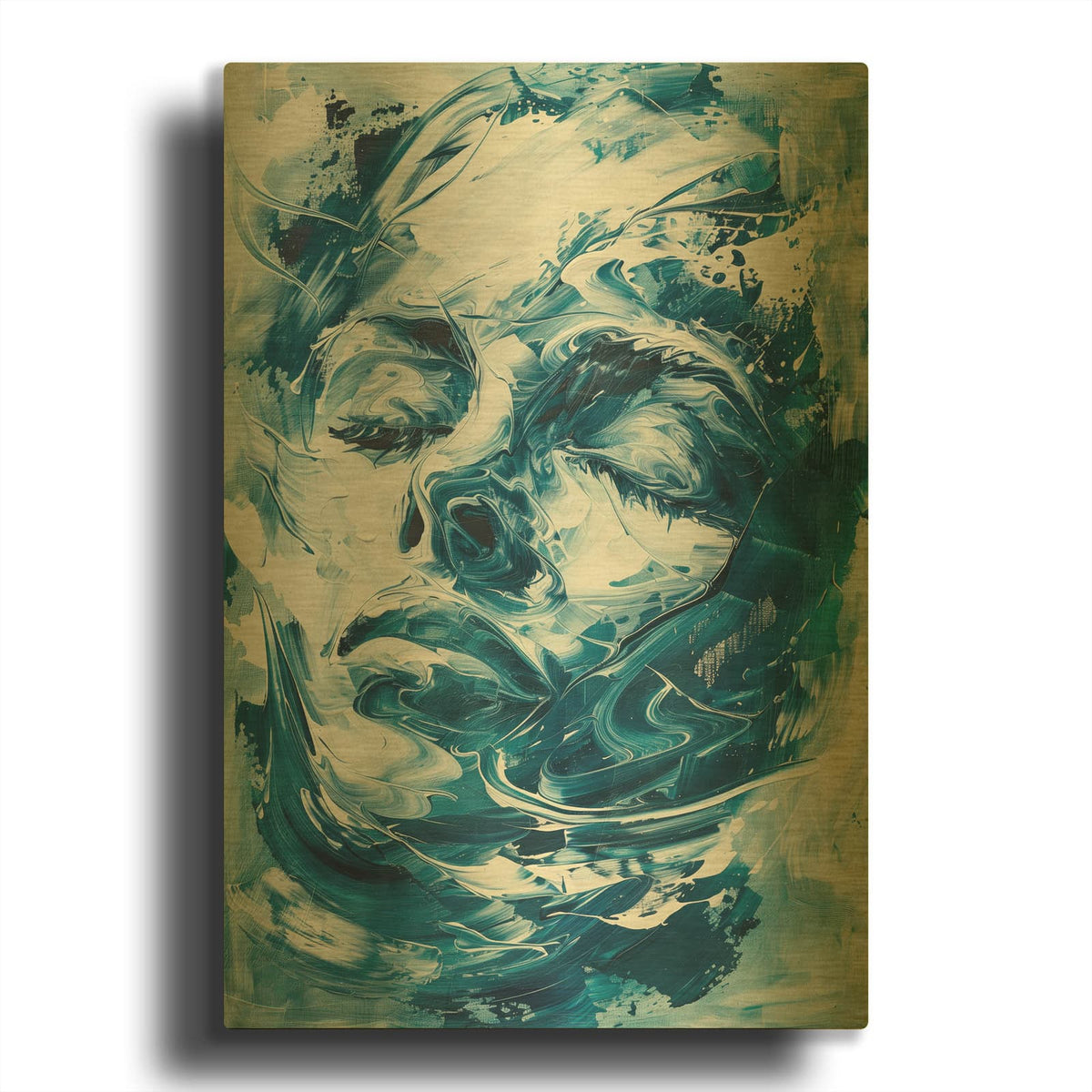 'Swirls Of Her Part 2' By Svetlana Aleynikova Gold Metal Wall Art