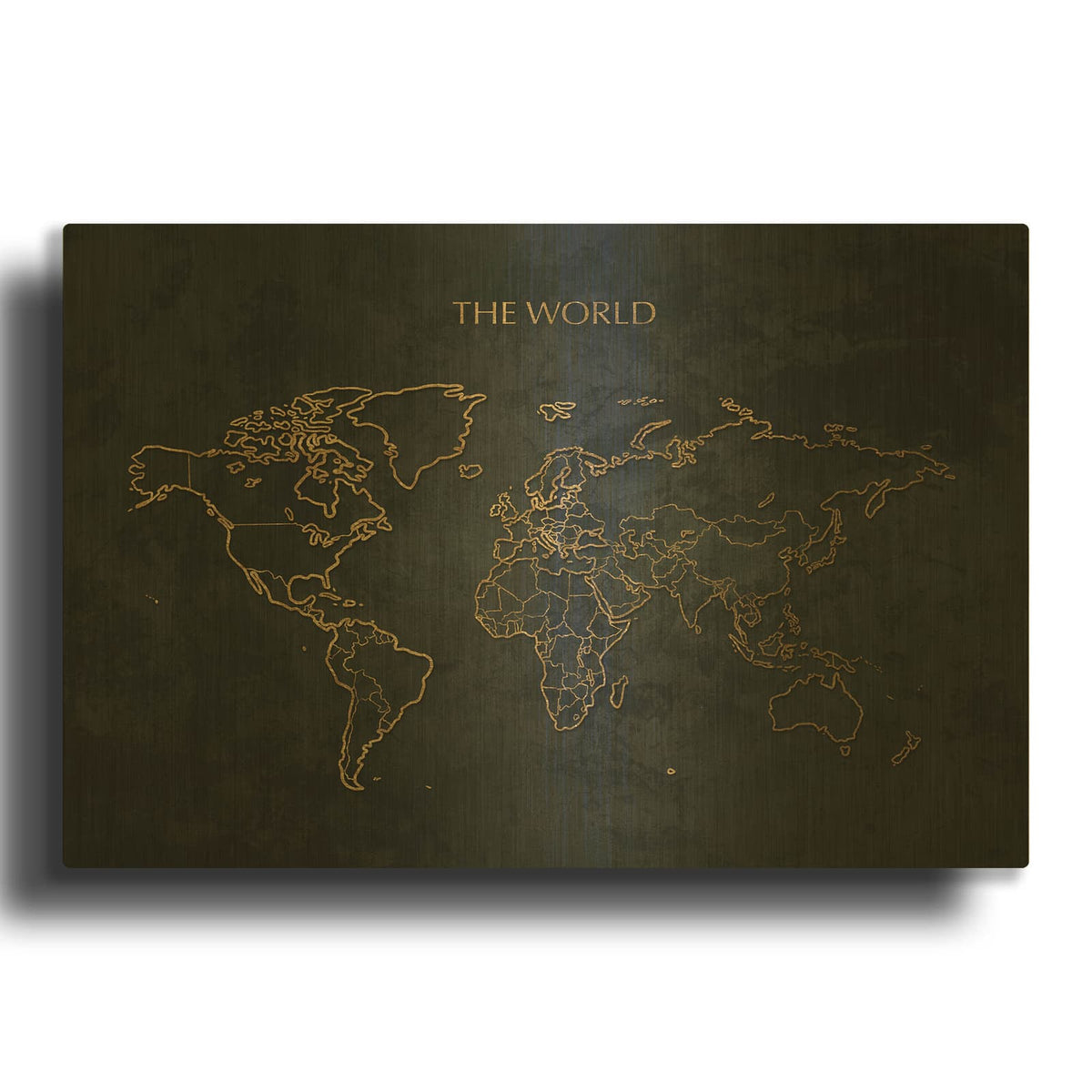 'The World' By Svetlana Aleynikova Gold Metal Wall Art