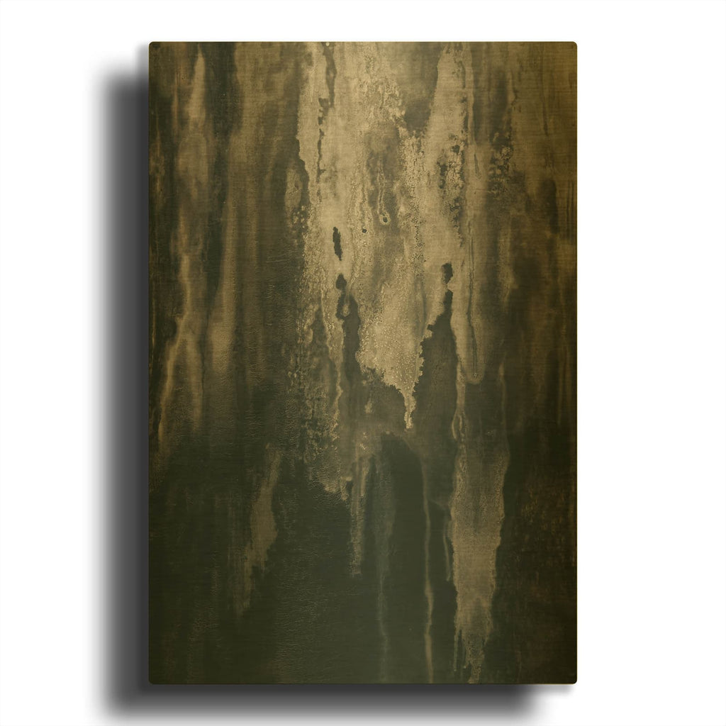 'Tim Mossholder' By Svetlana Aleynikova Gold Metal Wall Art
