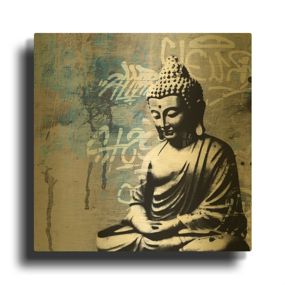 'Wall Buddha' By Svetlana Aleynikova Gold Metal Wall Art