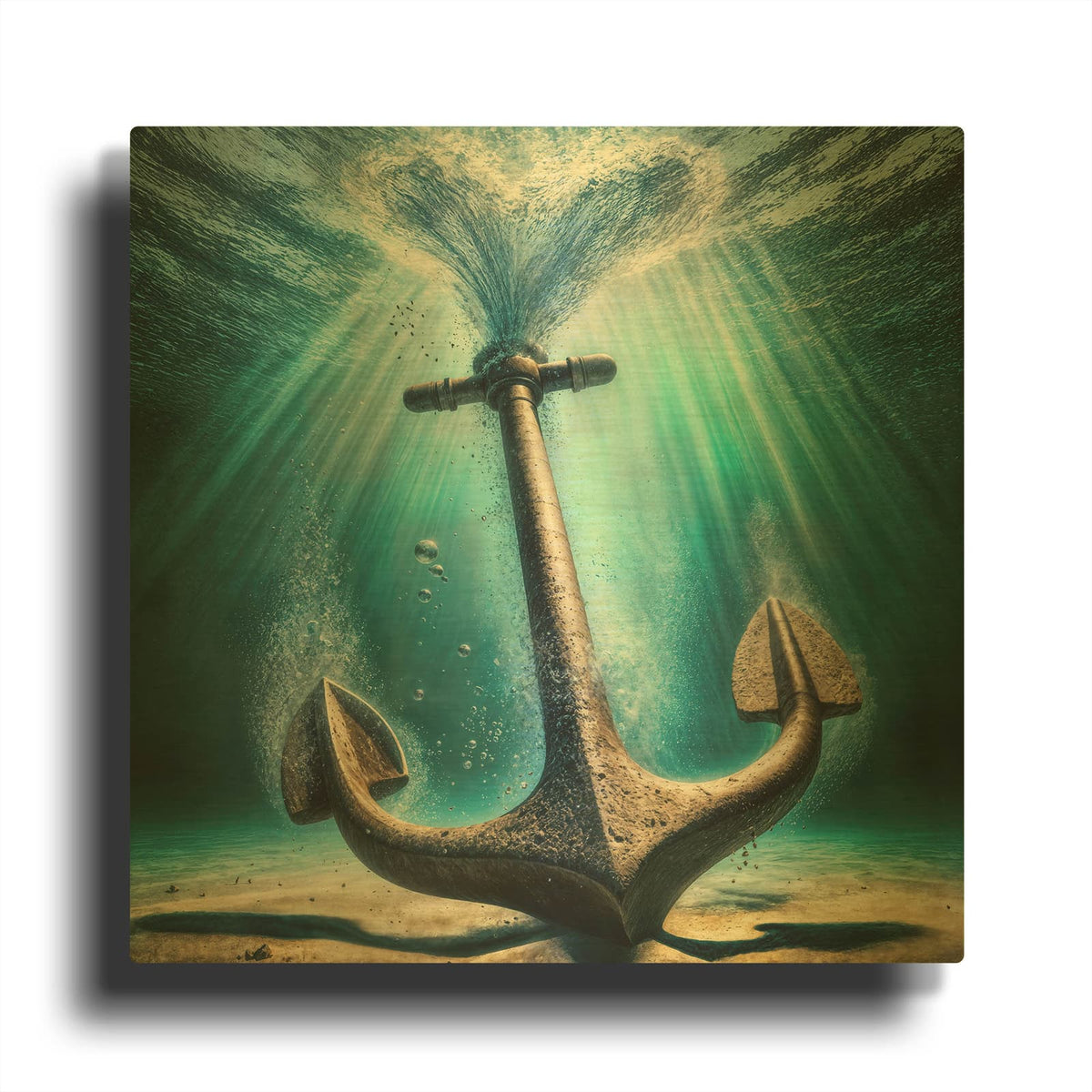 'Anchor Drop' By Rey Klimt Gold Metal Wall Art